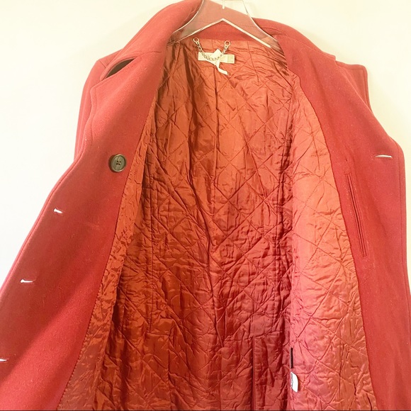 Getting donated on Sunday! J. Crew Red Wool Pea Coat Sz M - Picture 4 of 7
